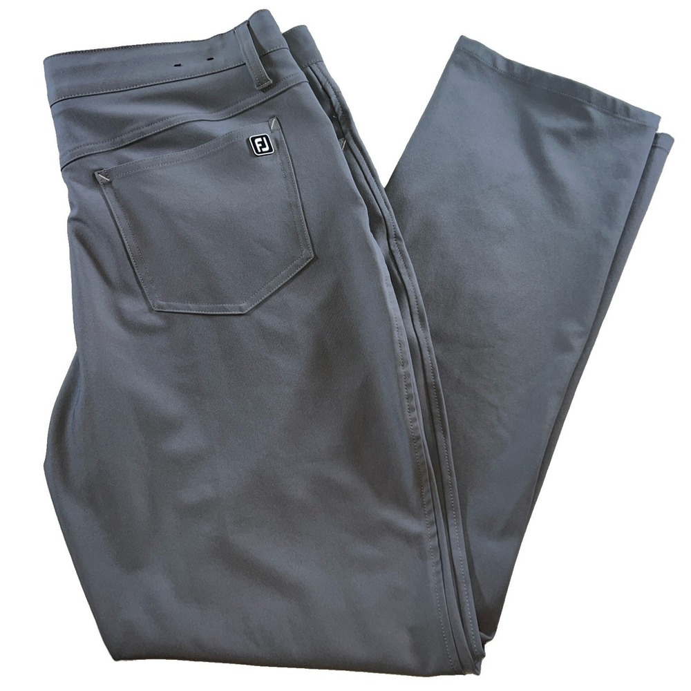 Footjoy Athletic Fit Golf Pants Men Size 35 X 32 EUC Gray